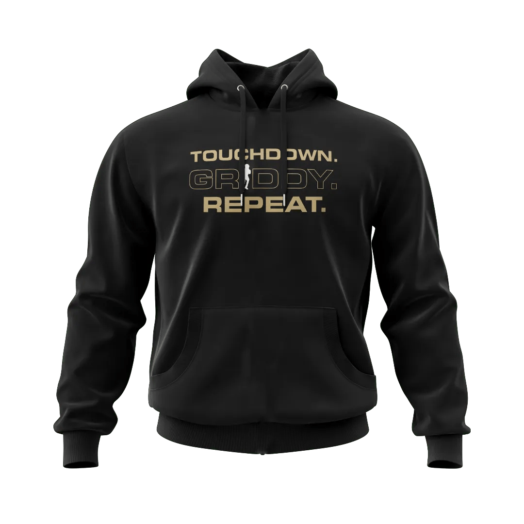 Griddy Touchdown Griddy Repeat Gold Hoodie