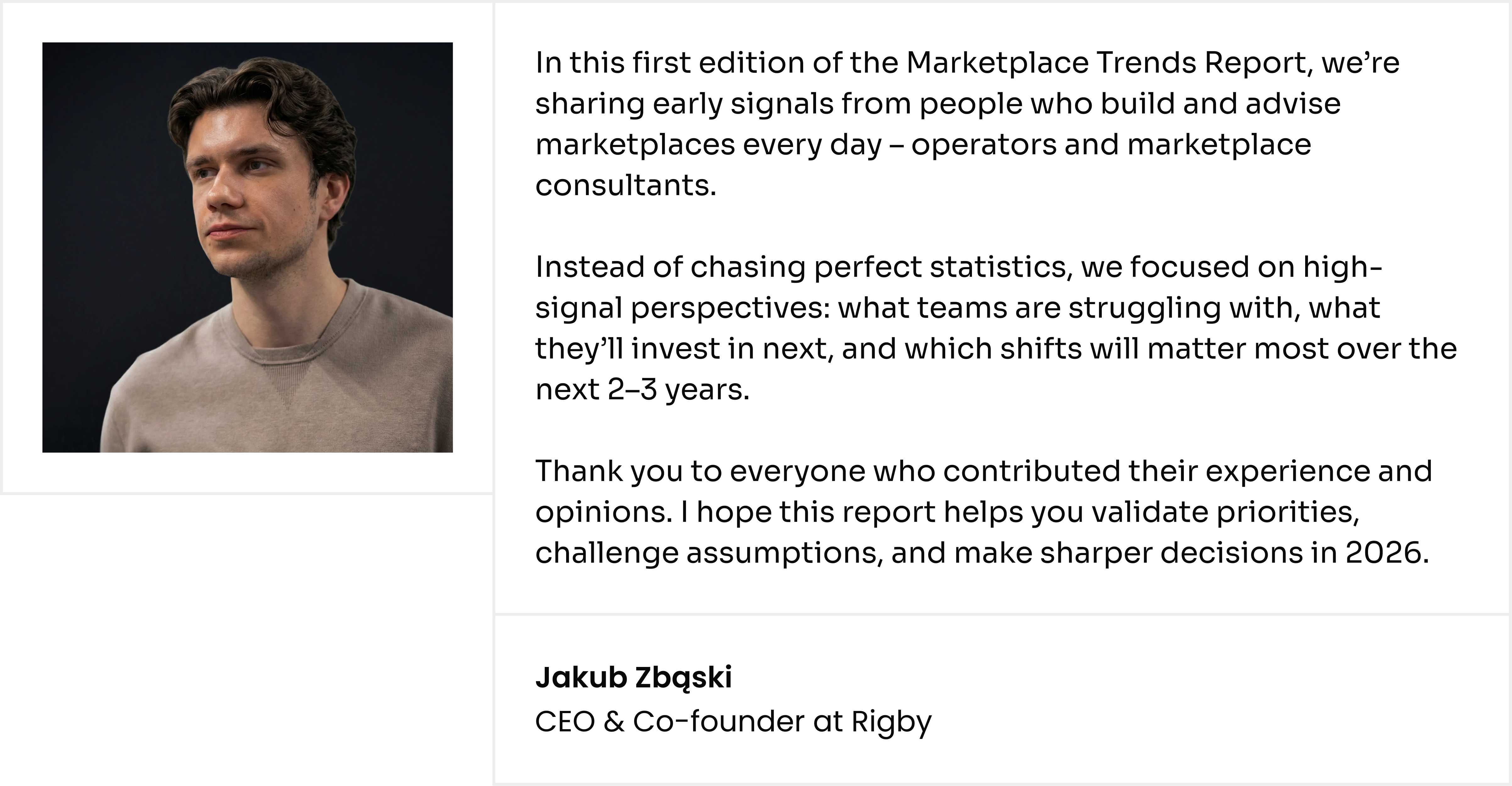 CEO quote on Marketplace Trends 2026