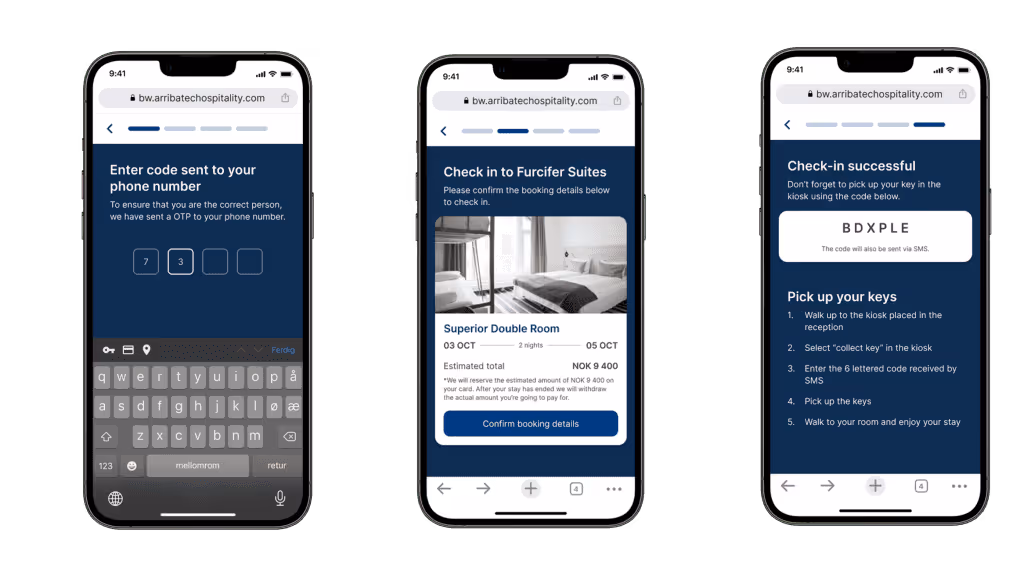Mobile Check-In Solution for Hotels - without installing app