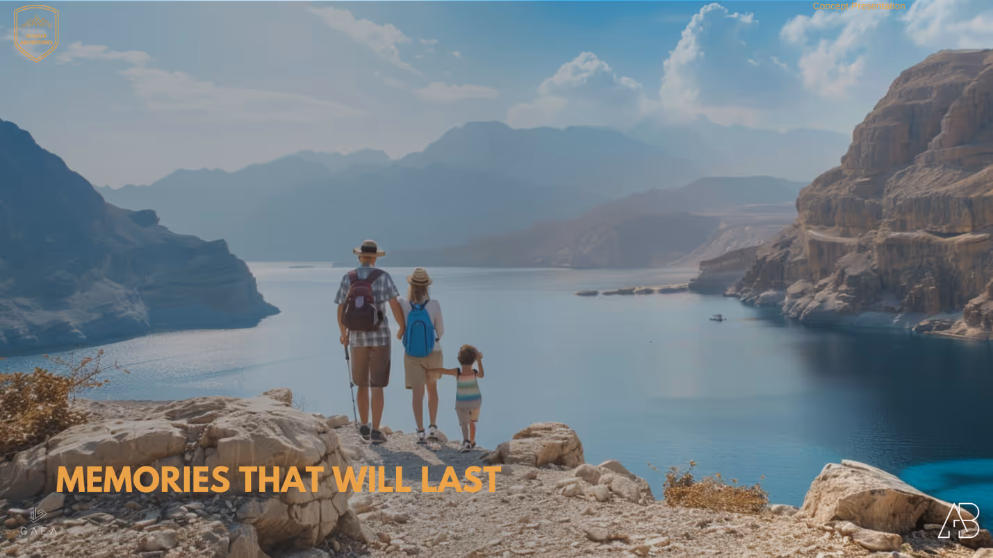 A group of people standing on a rocky cliff overlooking a body of waterDescription automatically generated