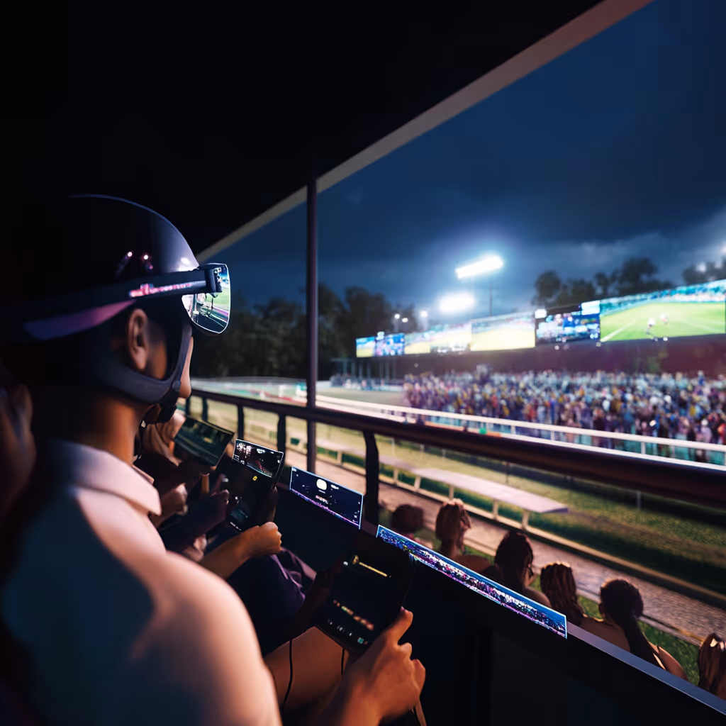 A group of people watching a raceDescription automatically generated
