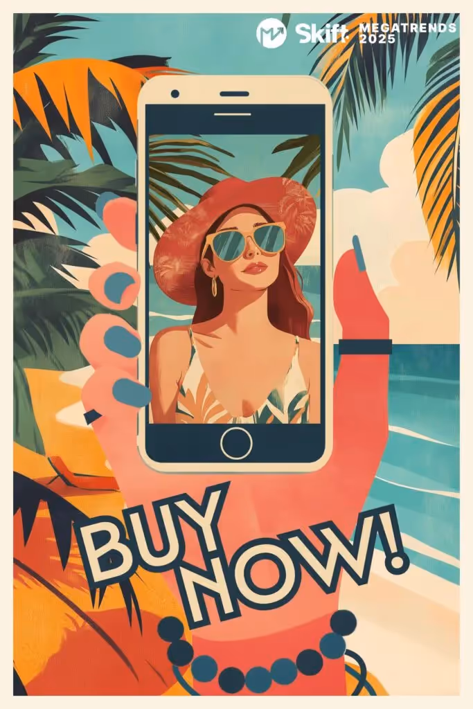 A hand holding a phone with a person in a swimsuitDescription automatically generated