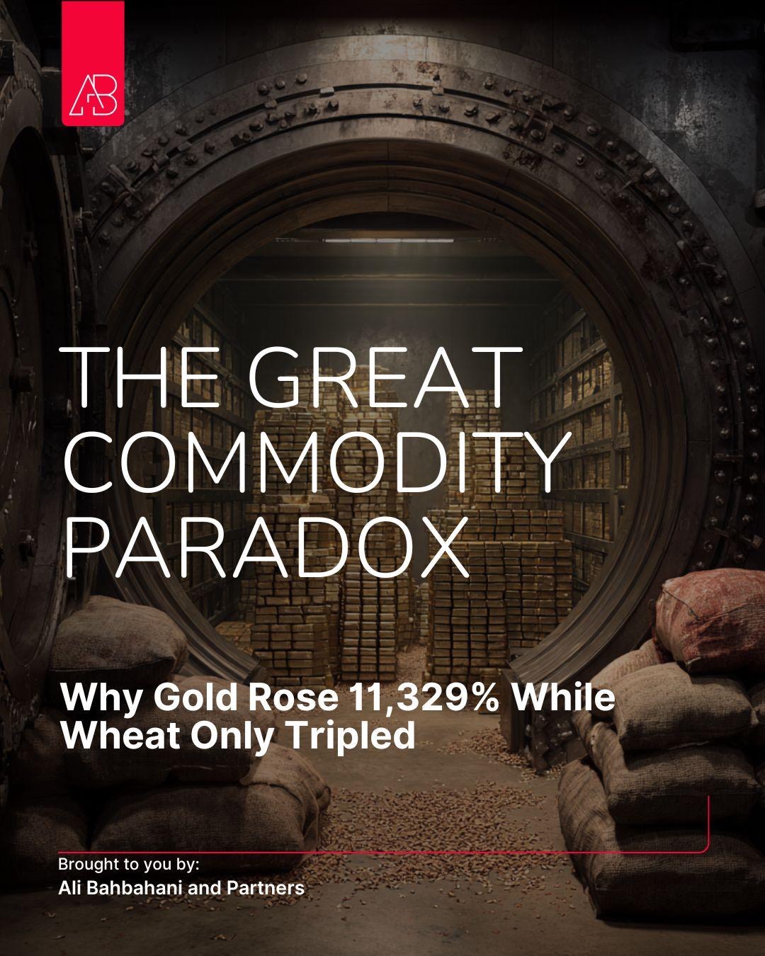 The Great Commodity Paradox: Why Gold Rose 11,329% While Wheat Only Tripled