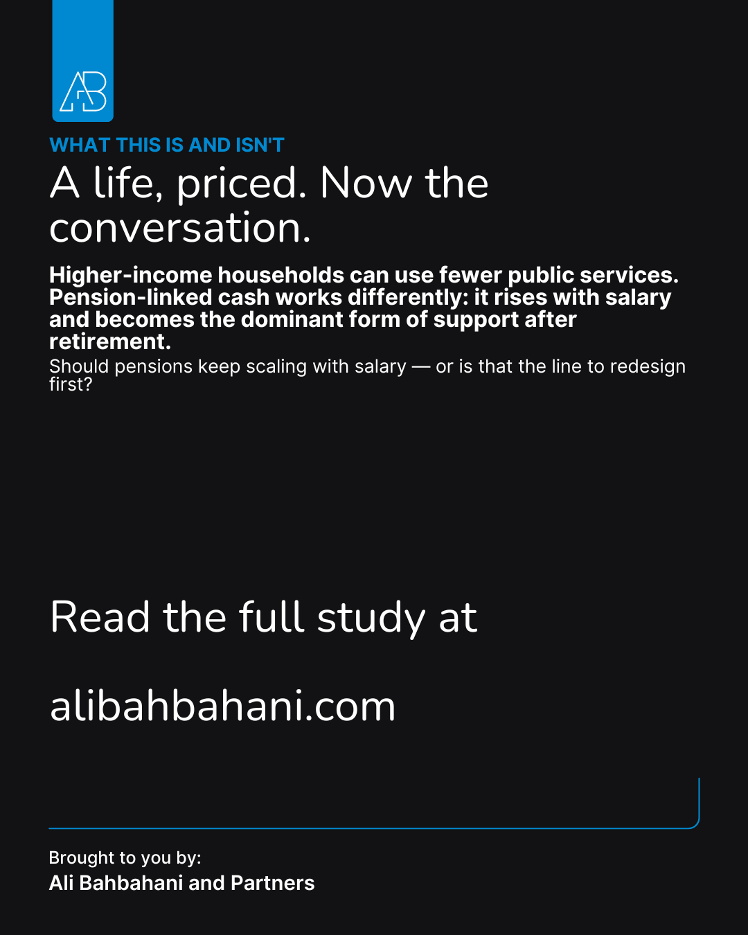 Closing slide of The Kuwaiti Dream, Priced: a life priced, now the conversation, with the full study at alibahbahani.com