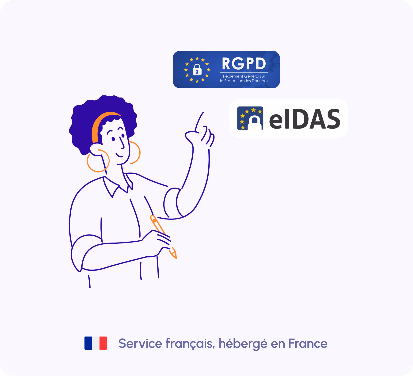 Illustration montrant la certification rgpd, eidas