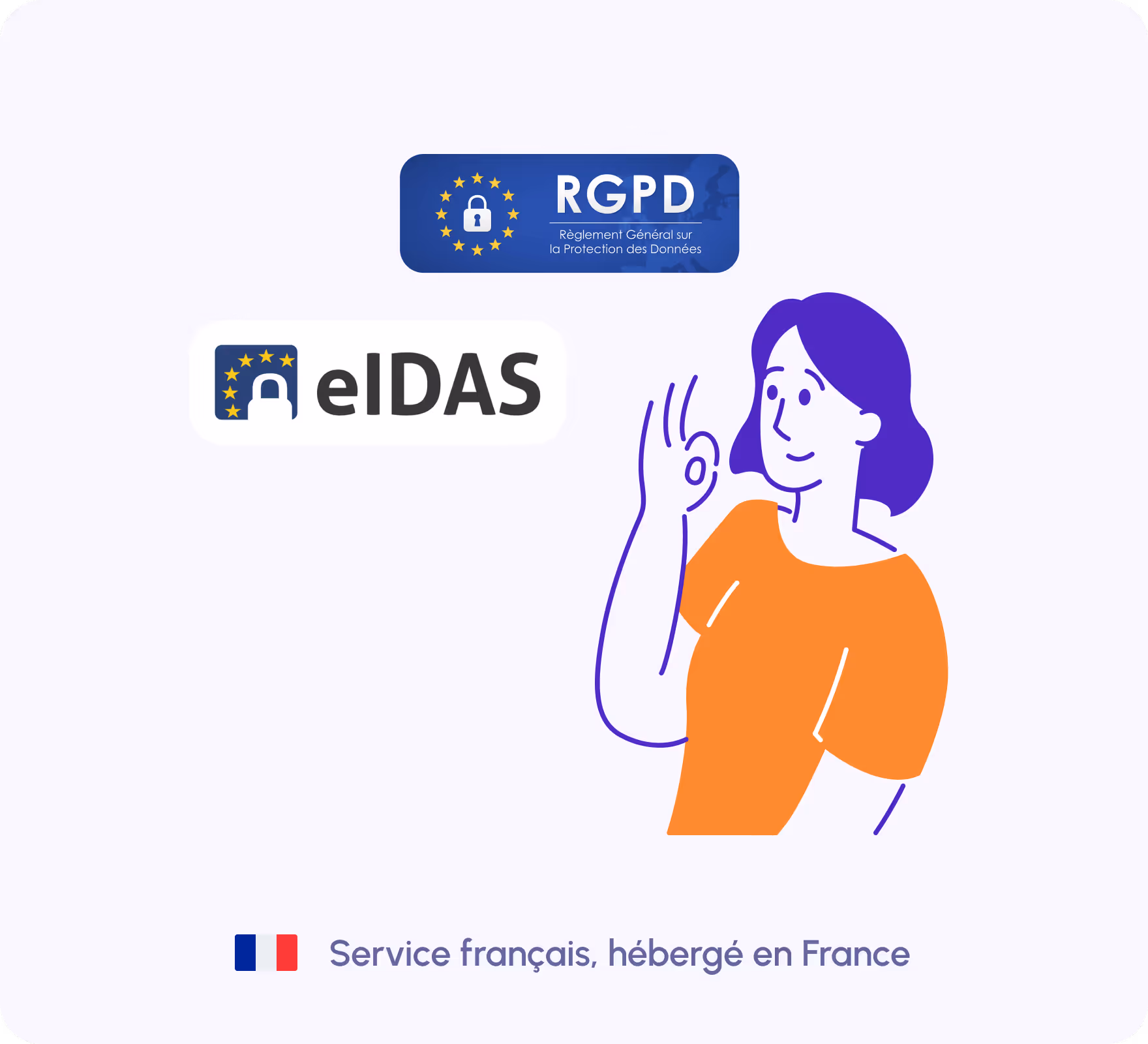 Illustration montrant la certification rgpd, eidas