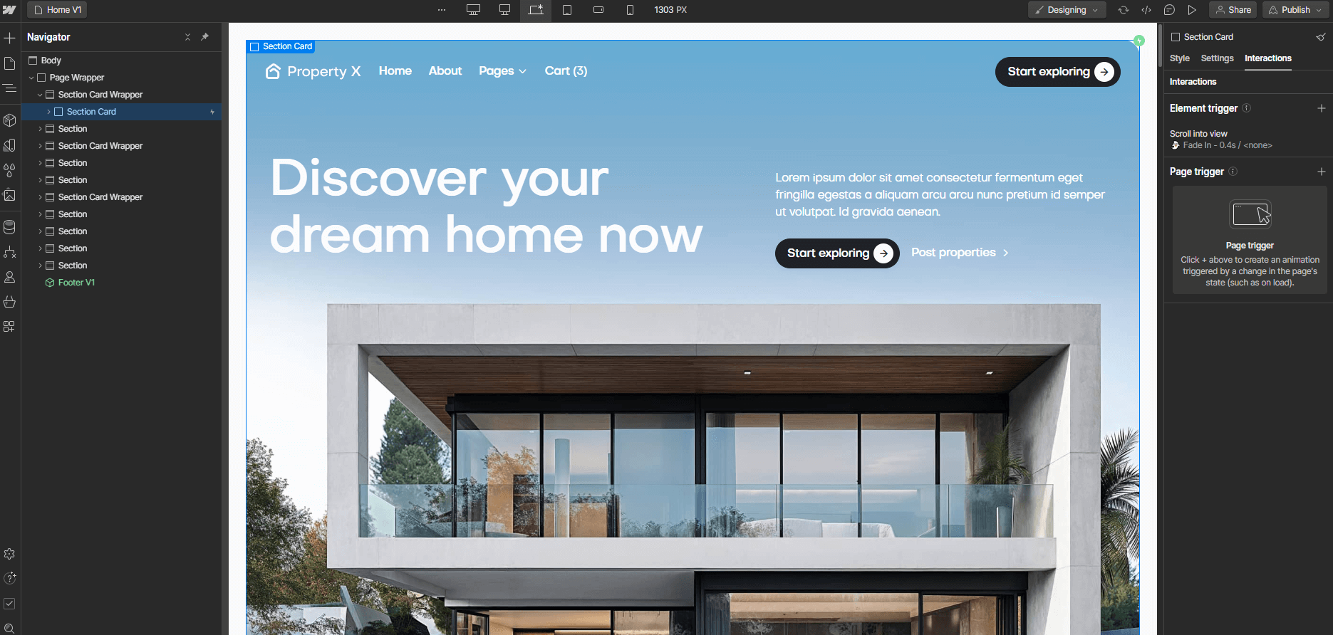 Animations - Property X Webflow Template