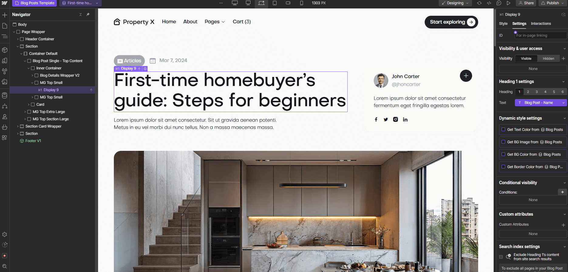 CMS Page - Property X Webflow Template