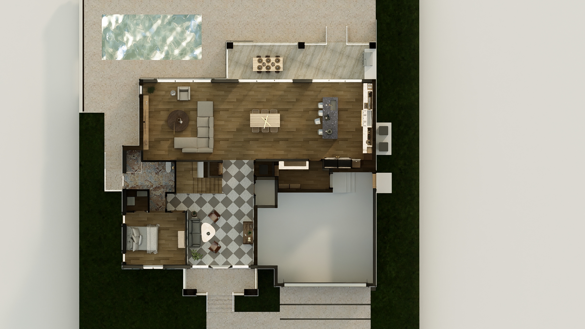 First floor rendered plan