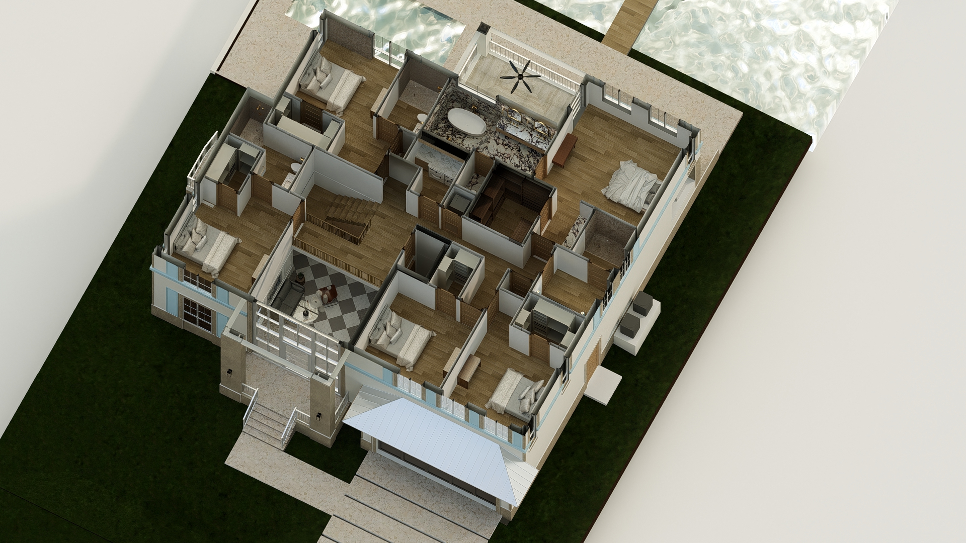 Second floor rendered plan