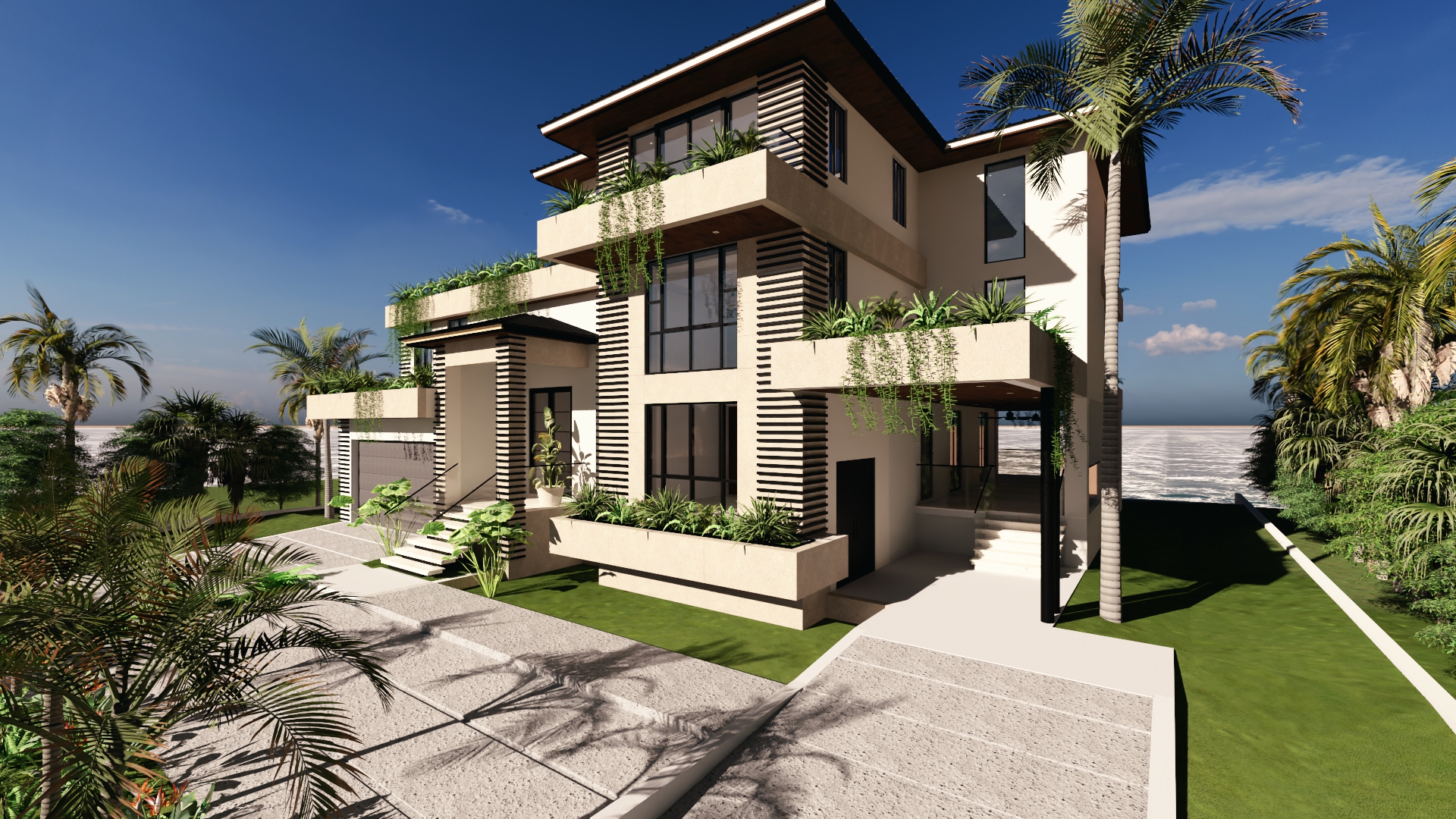445 Palm Dr exterior angle
