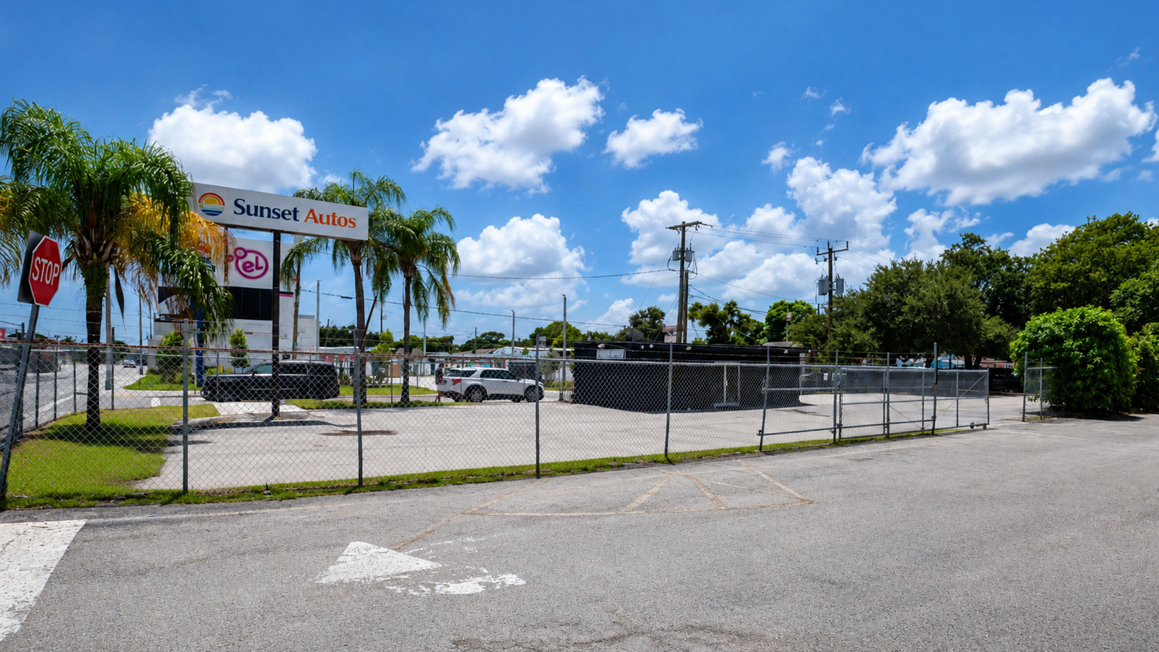 Fenced lot and street frontage at 3100 NW 27th Ave on the NW 27th Avenue corridor in Miami