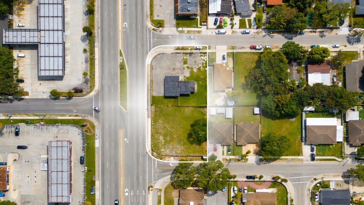 17010 NW 27th Ave, Miami Gardens, top down aerial of the lot on NW 27th Ave