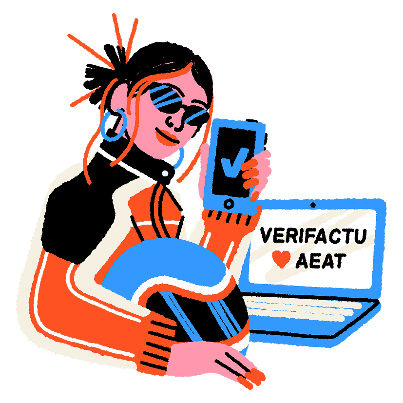 Rosalía usando Verifactu