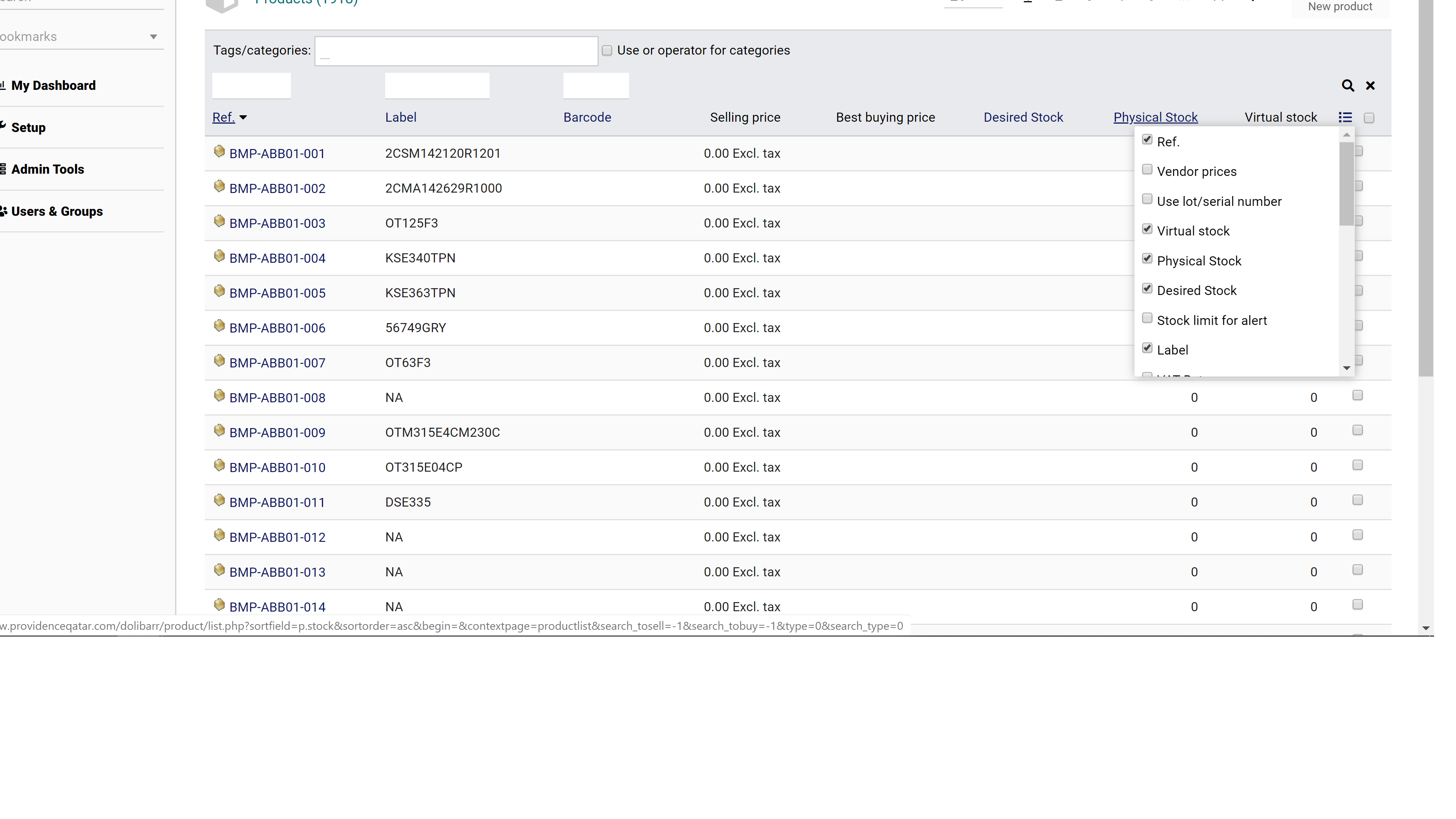 Product list search or list by Description - Using my Dolibarr - Dolibarr  international forum
