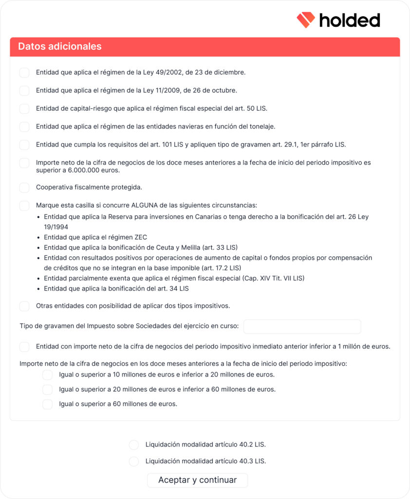 Datos adicionales modelo 202