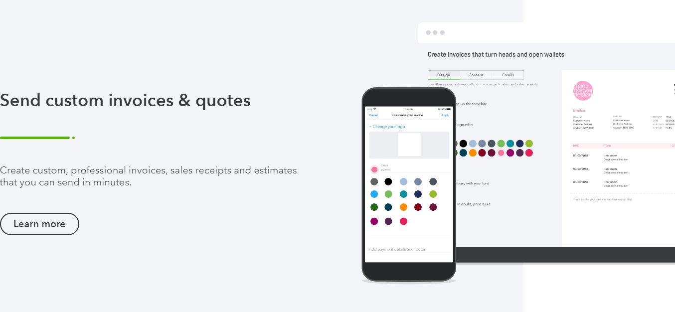 Programa de facturación para autónomos y pymes de Quickbooks