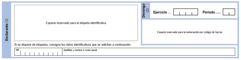 Declarante (1) y Devengo (2)