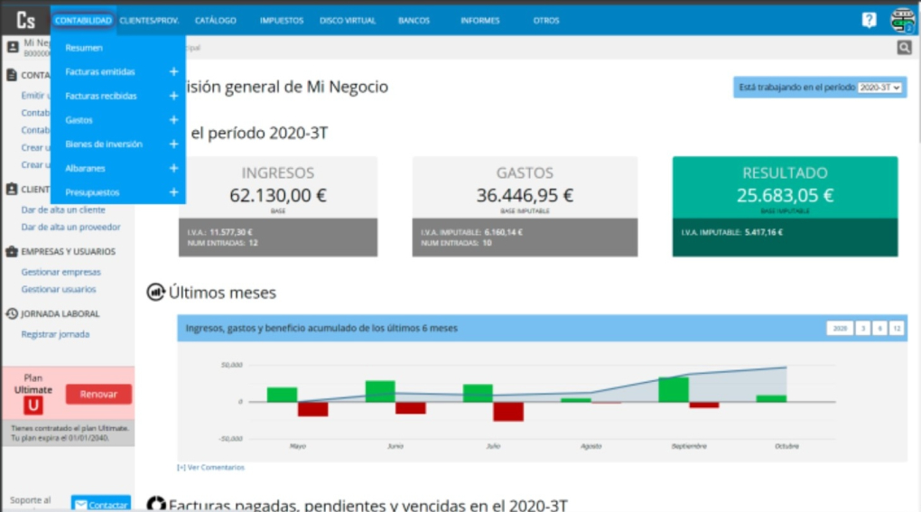 contasimple dashboard