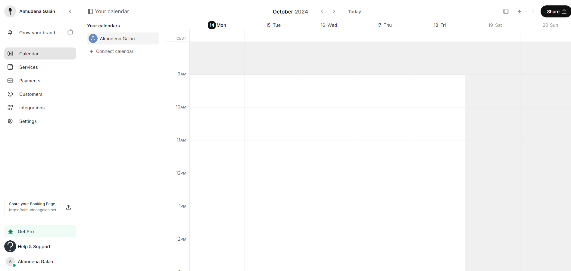 dashboard de setmore
