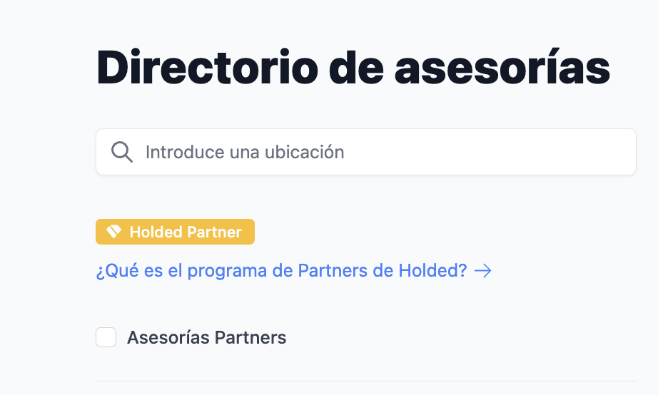 filtro asesorías partners destacadas en el directorio