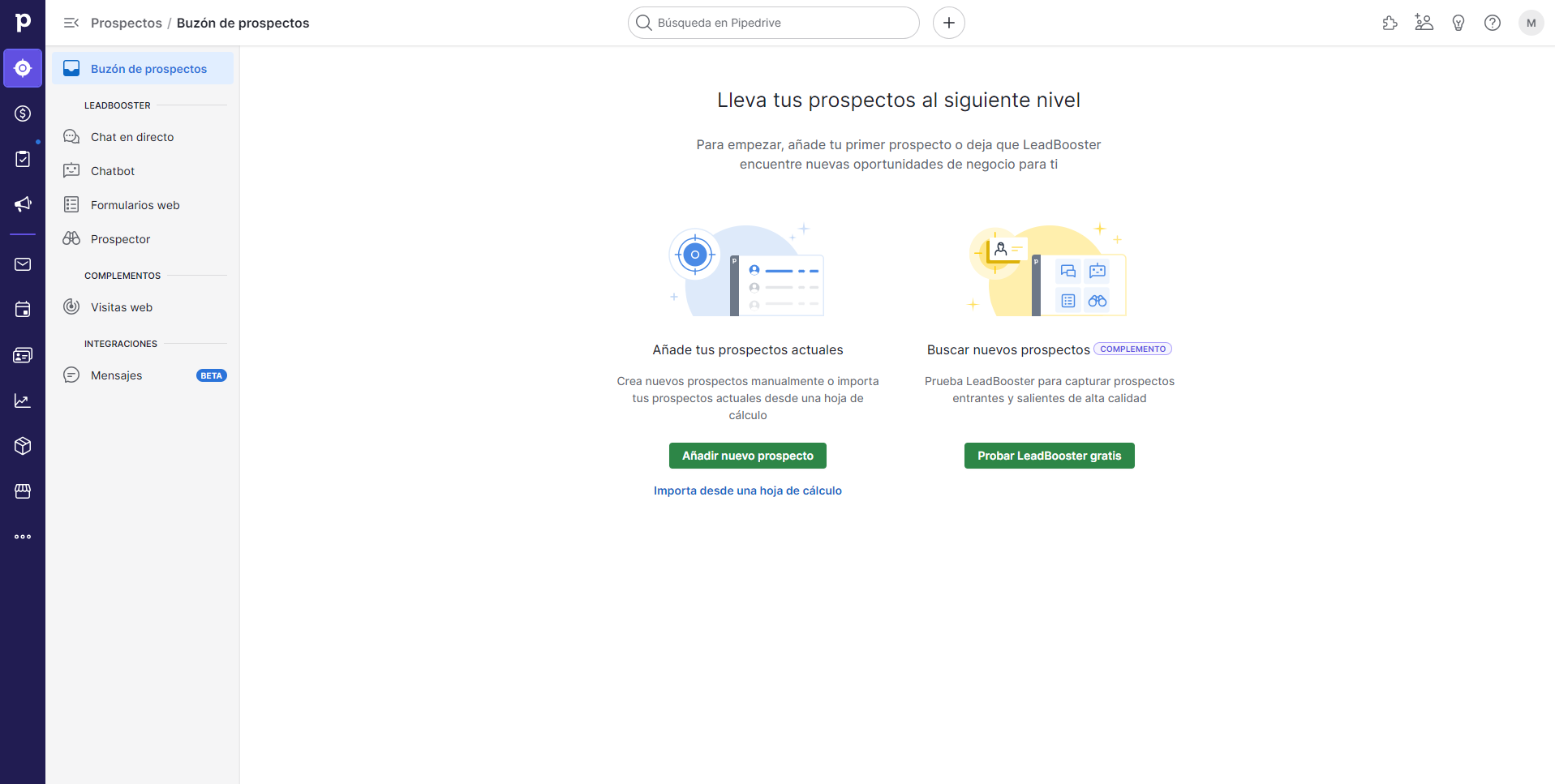 dashboard de Pipedrive