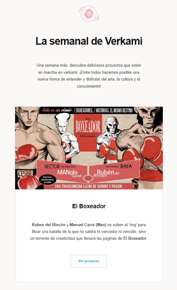 Newsletter de Verkami