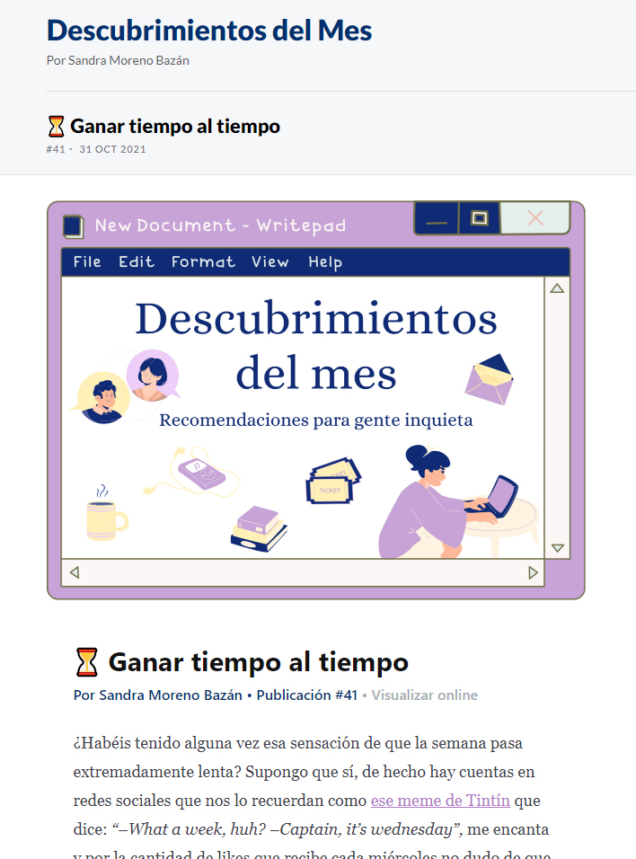 Newsletter de Descubrimientos del mes