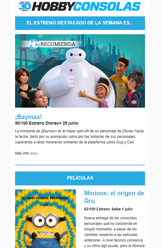 Newsletter de Hobby Consolas
