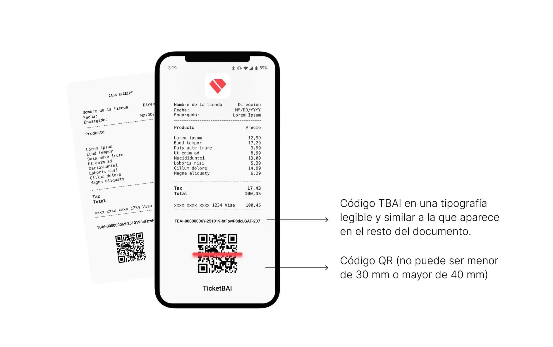 formato de factura con TicketBAI