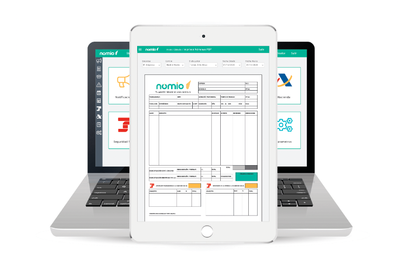 Programa de nóminas de Nomio