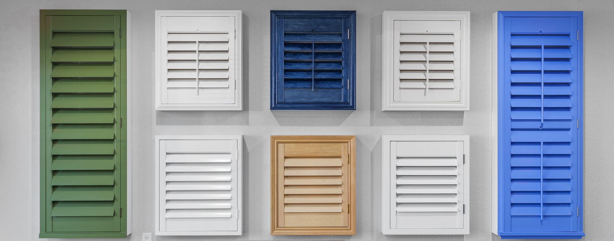Solid-core Poly and Wood Plantation Shutters by RS Shutter Manufacturing