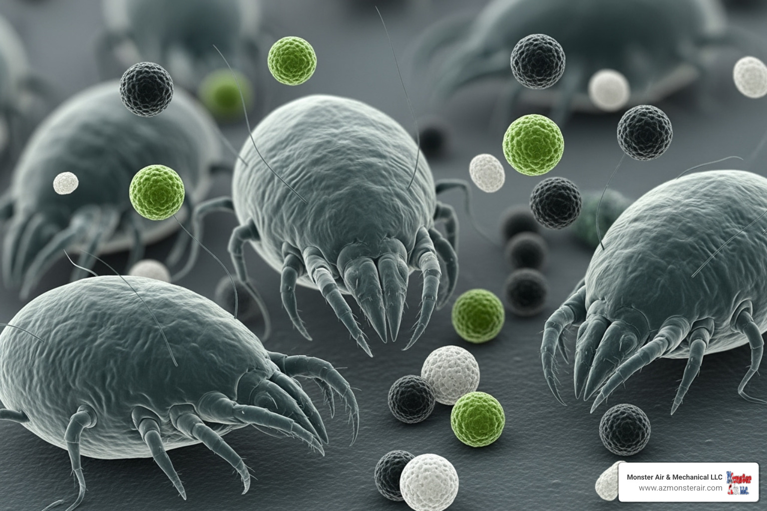 microscopic dust mites and mold spores - air conditioning cleaning service