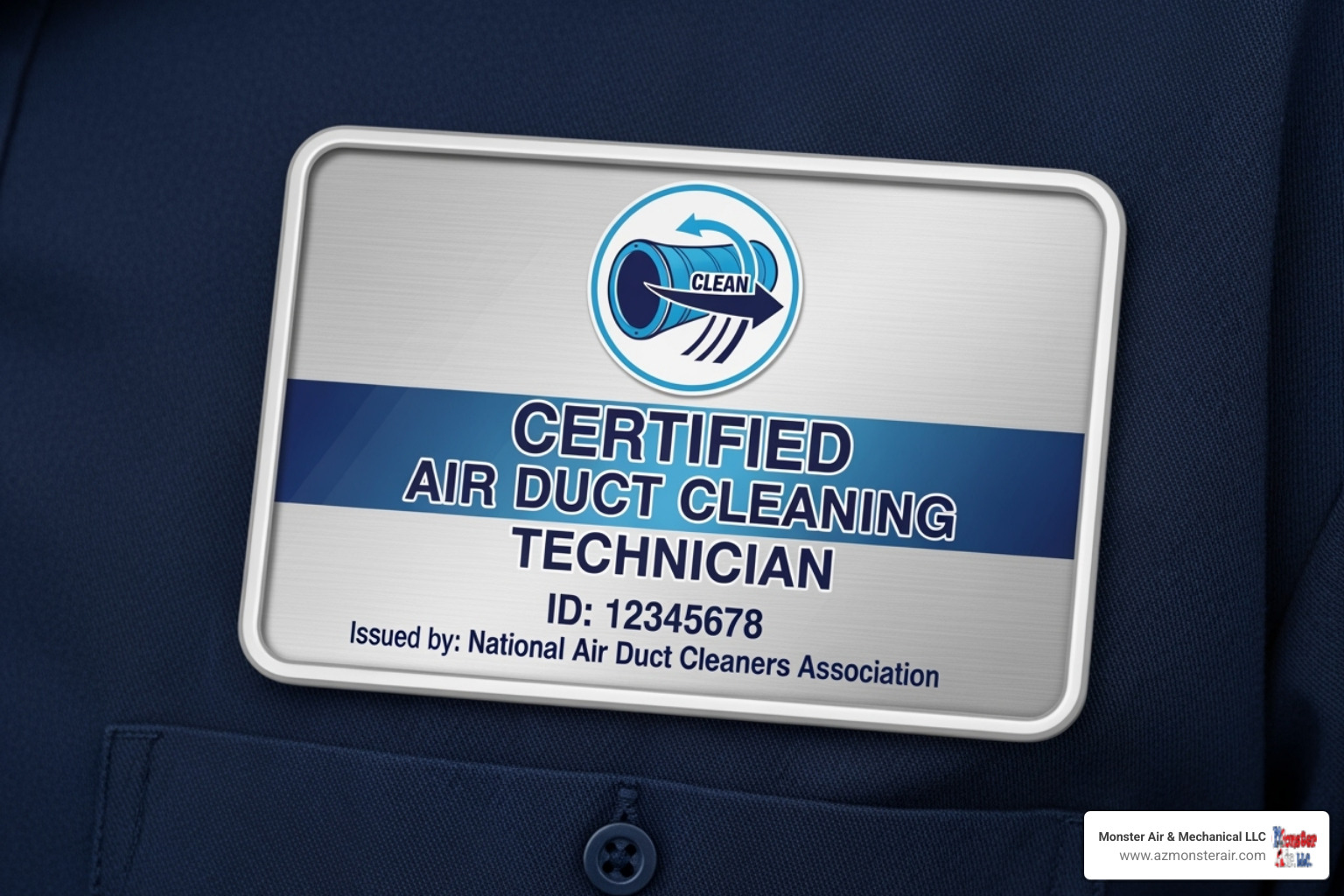 certified technician badge - air duct cleaning companies