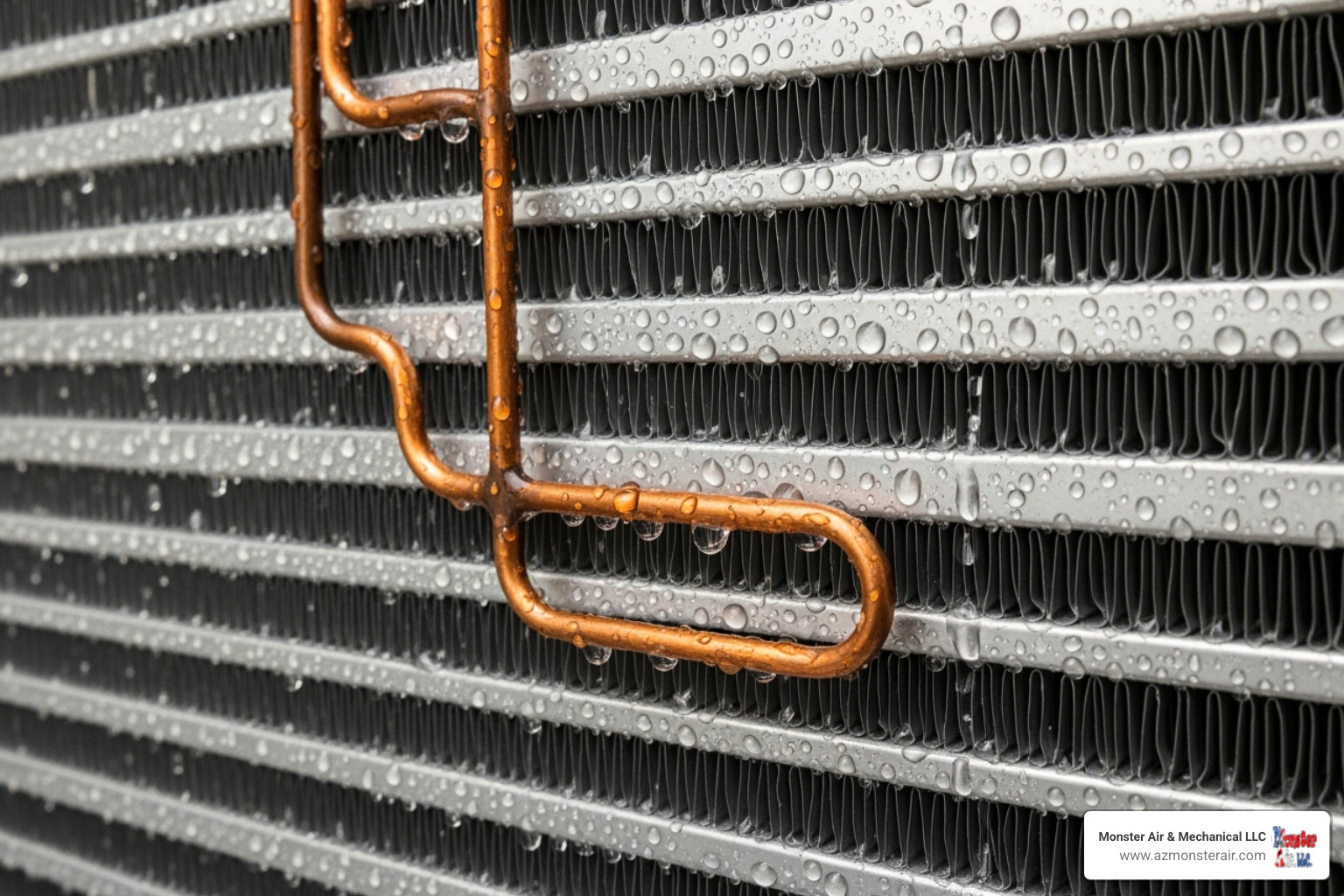 condensation on an HVAC coil - mold in ductwork condensation on an HVAC coil - mold in ductwork