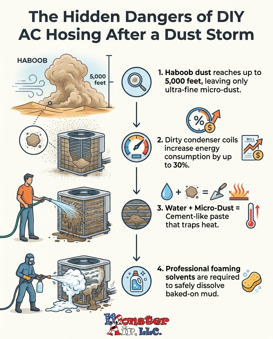 The Hidden Dangers of DIY AC Hosing After a Dust Storm