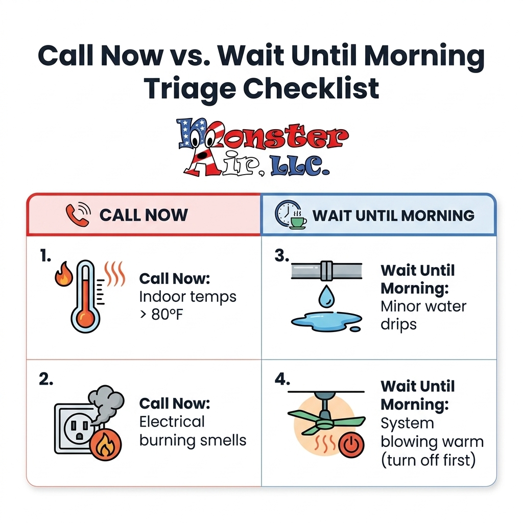 Call Now vs. Wait Until Morning Triage Checklist
