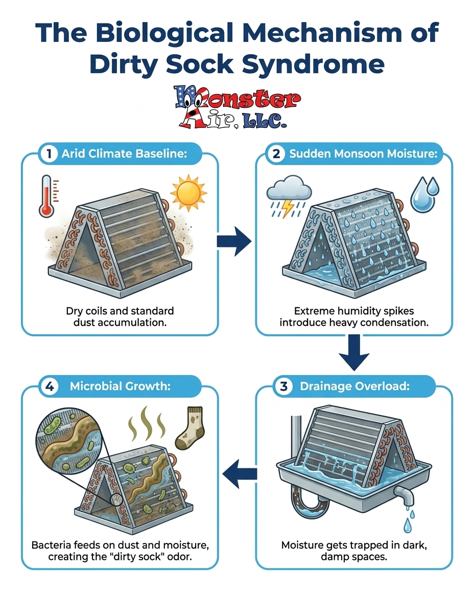 The Biological Mechanism of Dirty Sock Syndrome