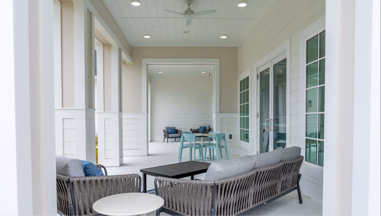 3D Rendering of furnished dining area