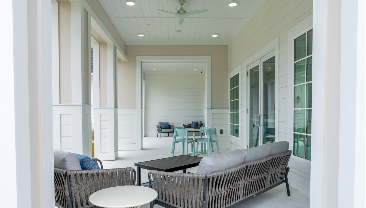 3D Rendering of furnished dining area