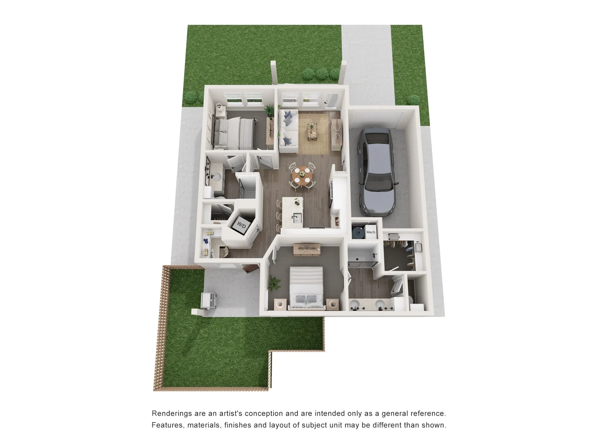 3D FLOORPLAN IMAGE - B1 | 2X2