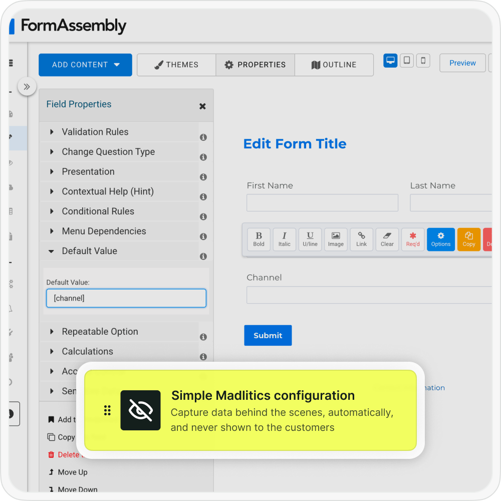 configure forms