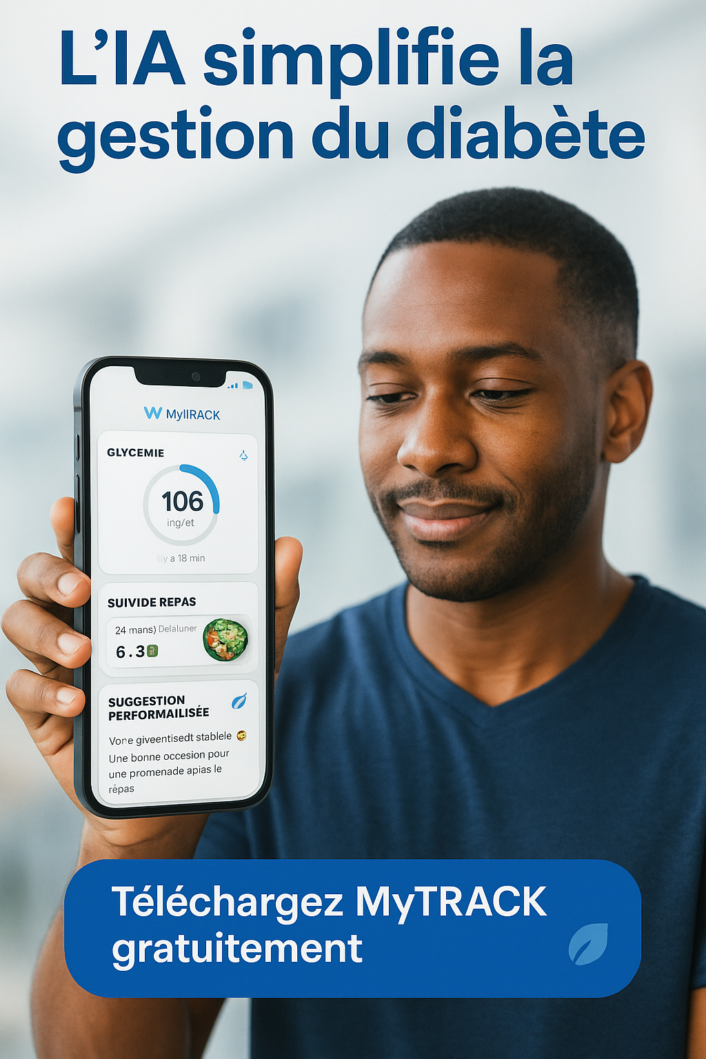 Suivi des calories pour les diabétiques avec photo via MyTrack.ai