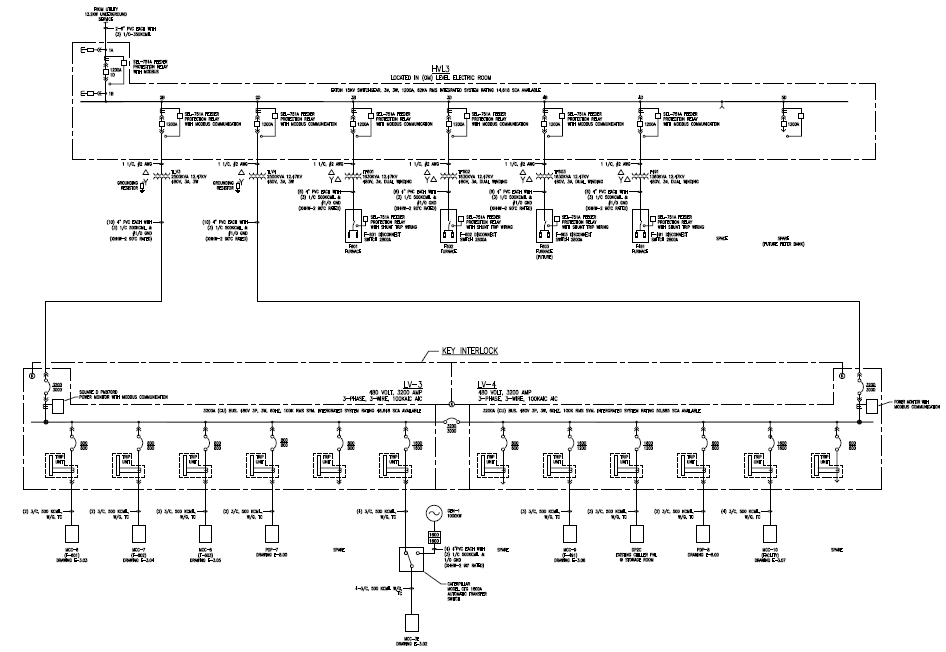 Technical specification drawing with multiple equipment diagrams