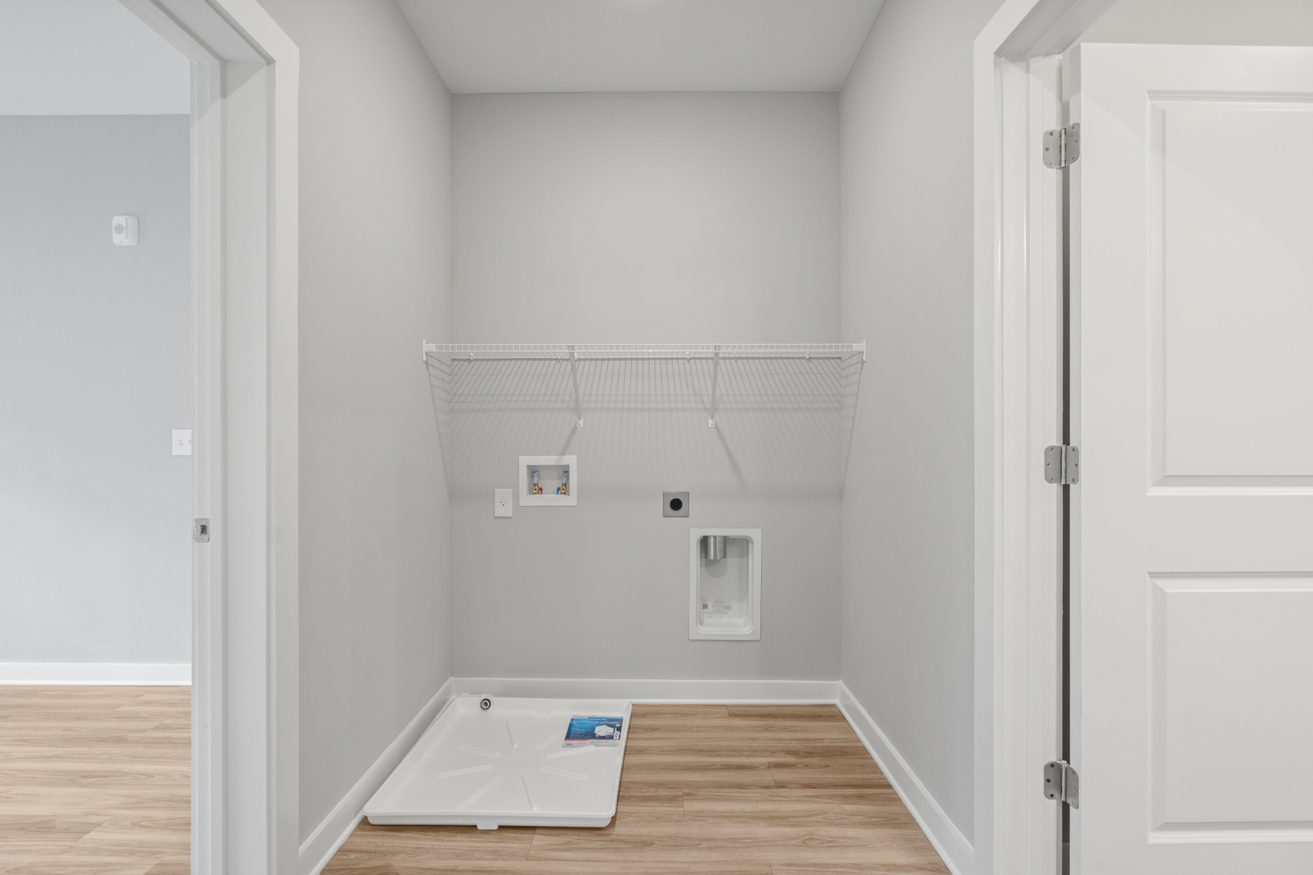 Large closet with laundry hook-ups 