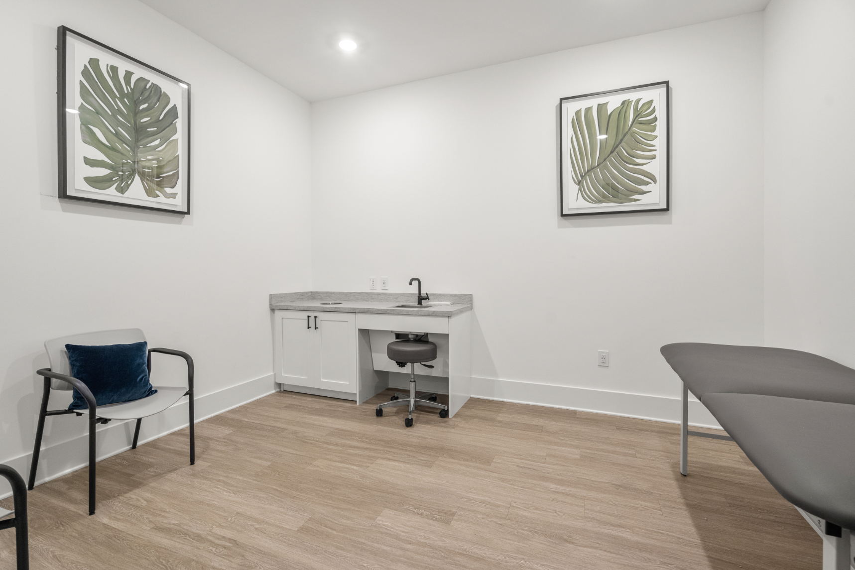 Physical room with chair and table
