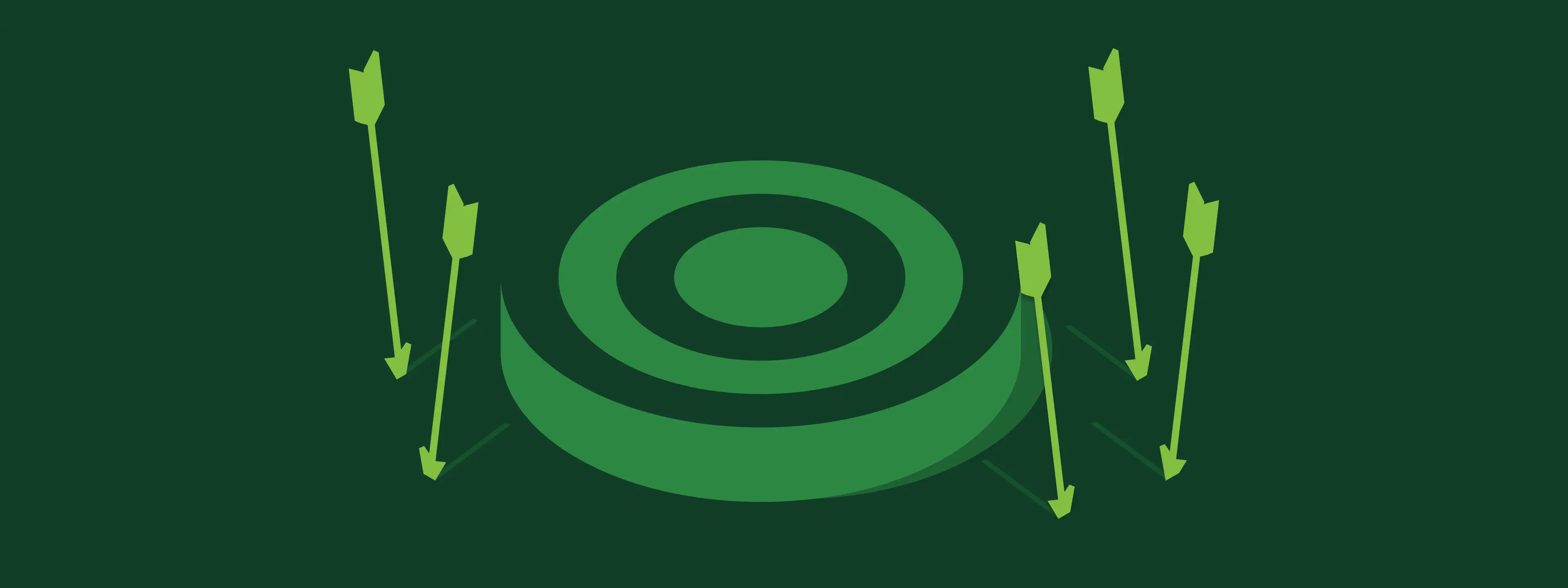 Target with arrows that keep missing the mark