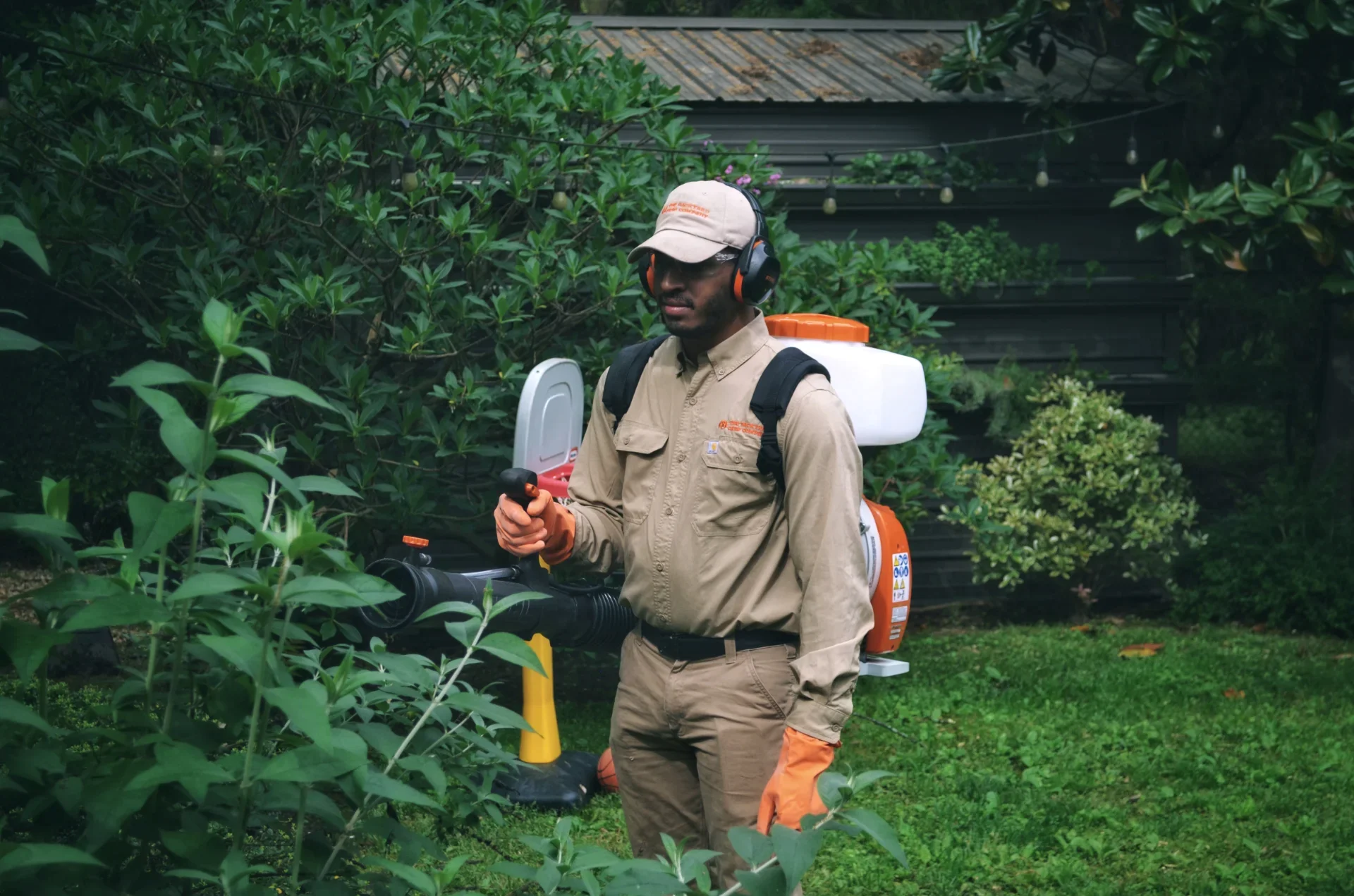 Person taking care of the garden