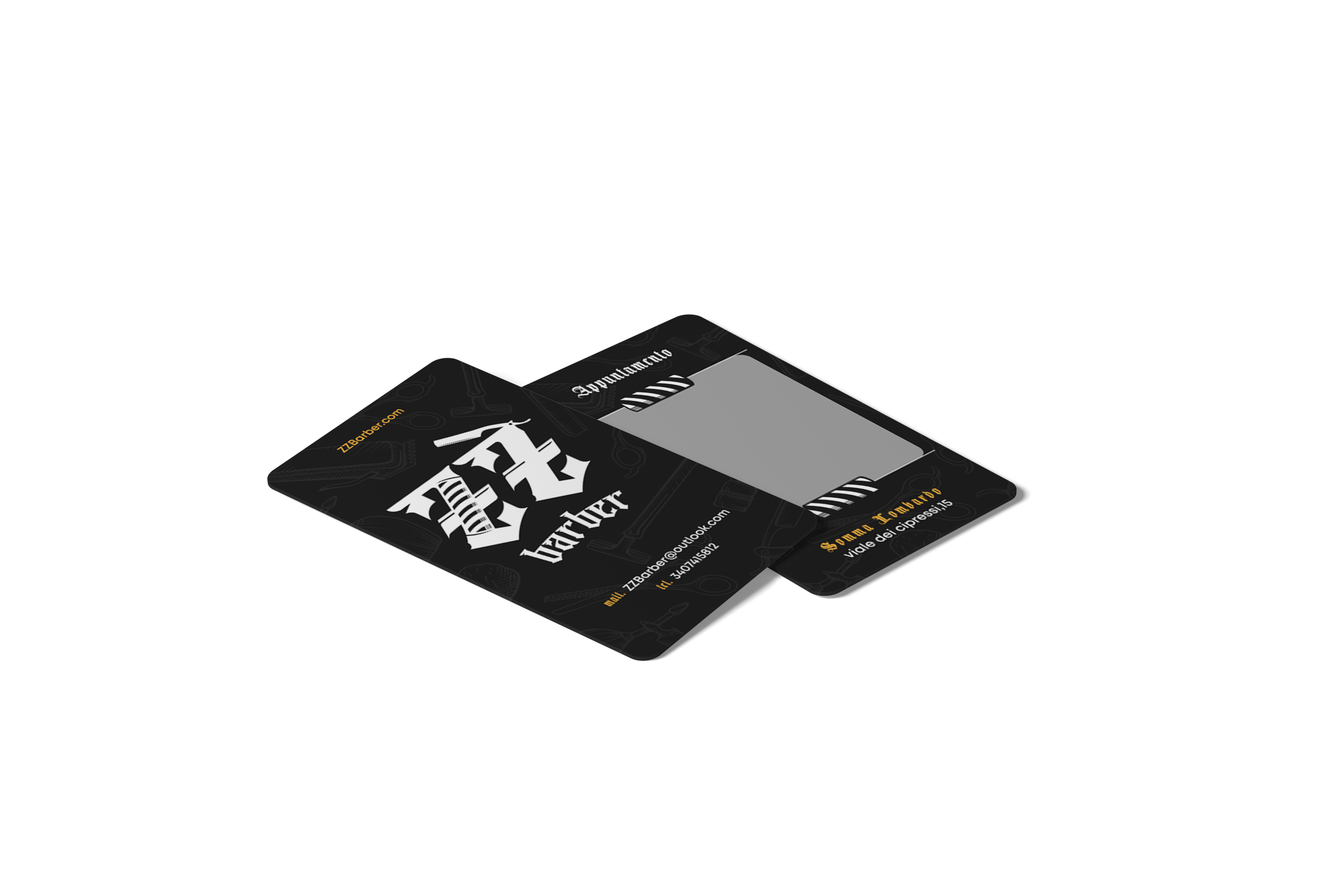 Ottopunto X ZZ Barber business card design