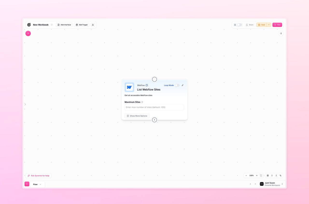 Gumloop workflow builder